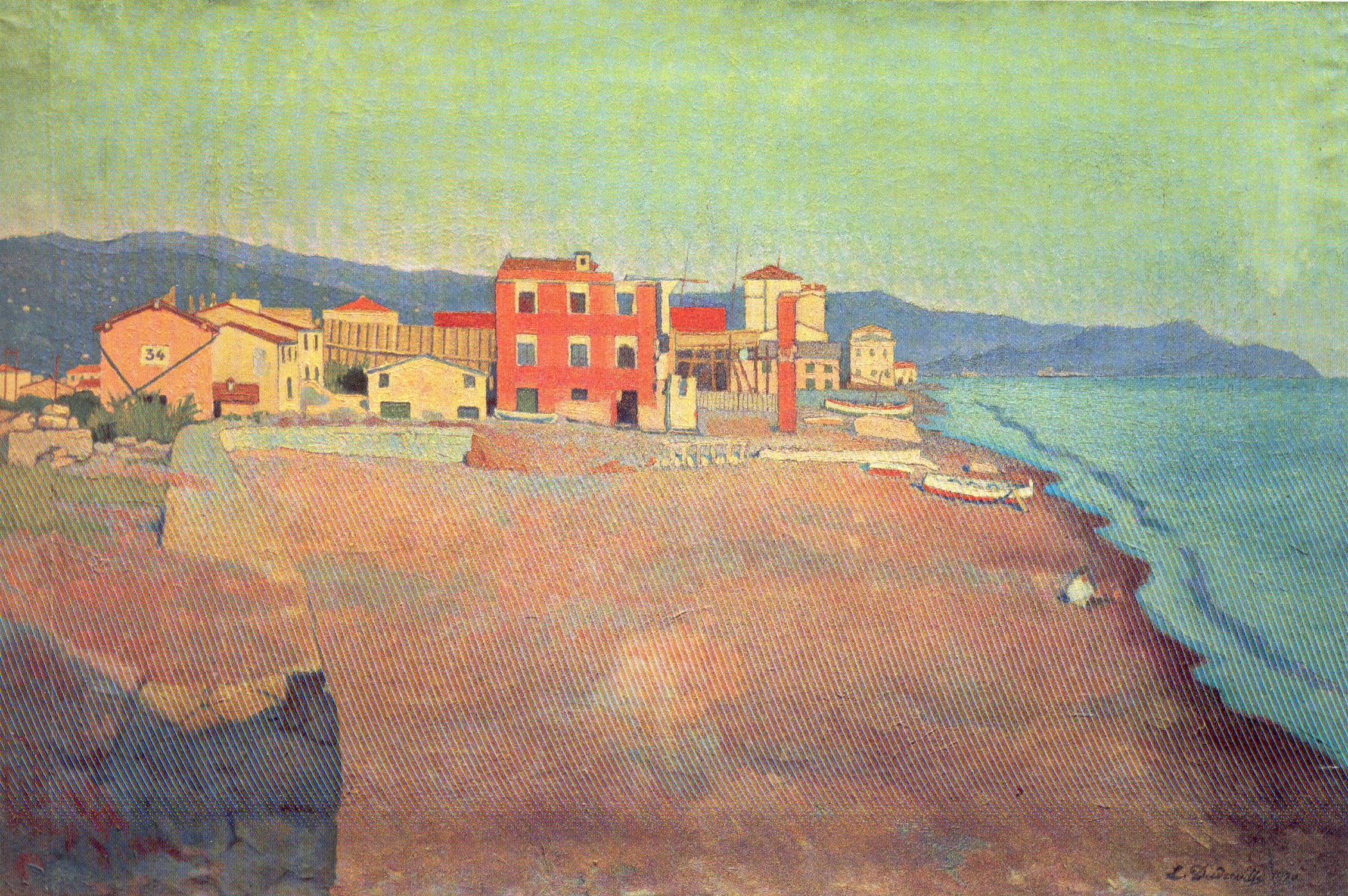 quartiere scogli in un quadro di Drudeville (adesso piazzetta dei pescatori)