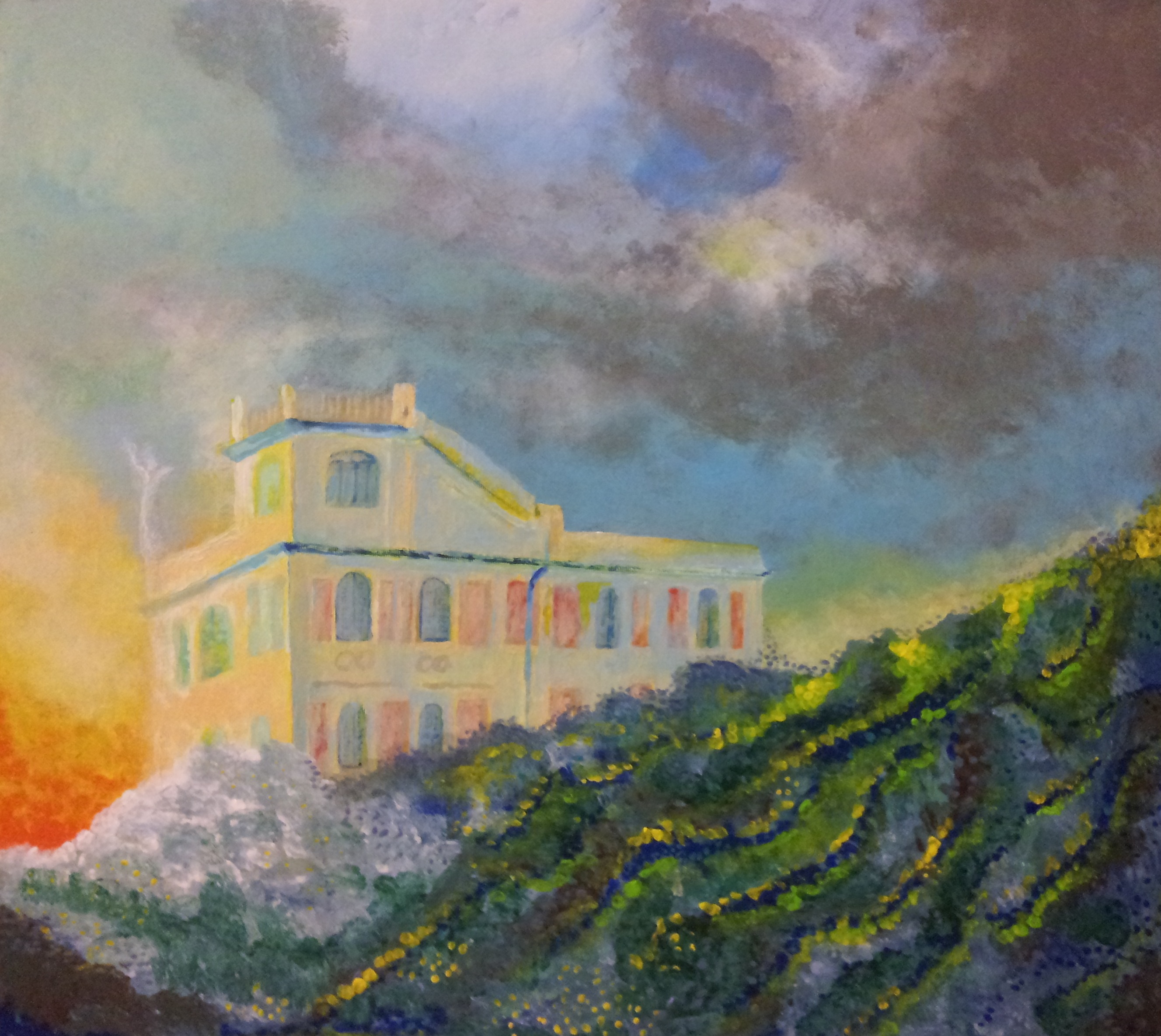 Acrilico su tela (particolare) , Angelo Franzini.... dedicato a Vittoria ..........