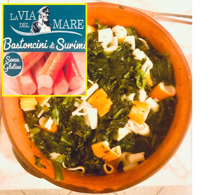 spinaci e surimi
